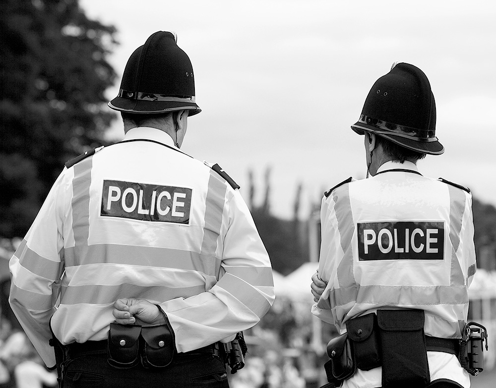 Policía británica en un festival de verano