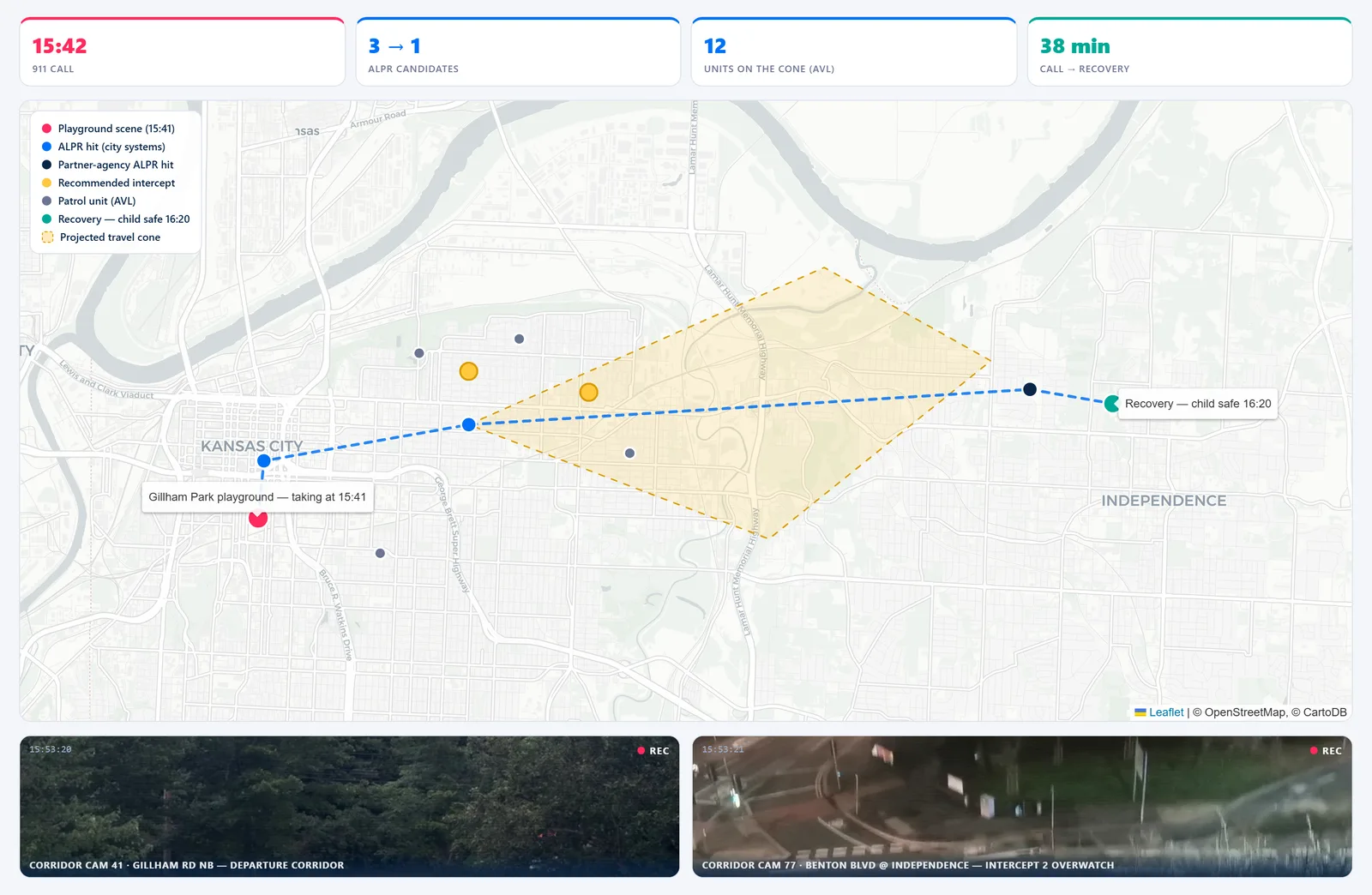 Abduction Response Board — Live Ops Map