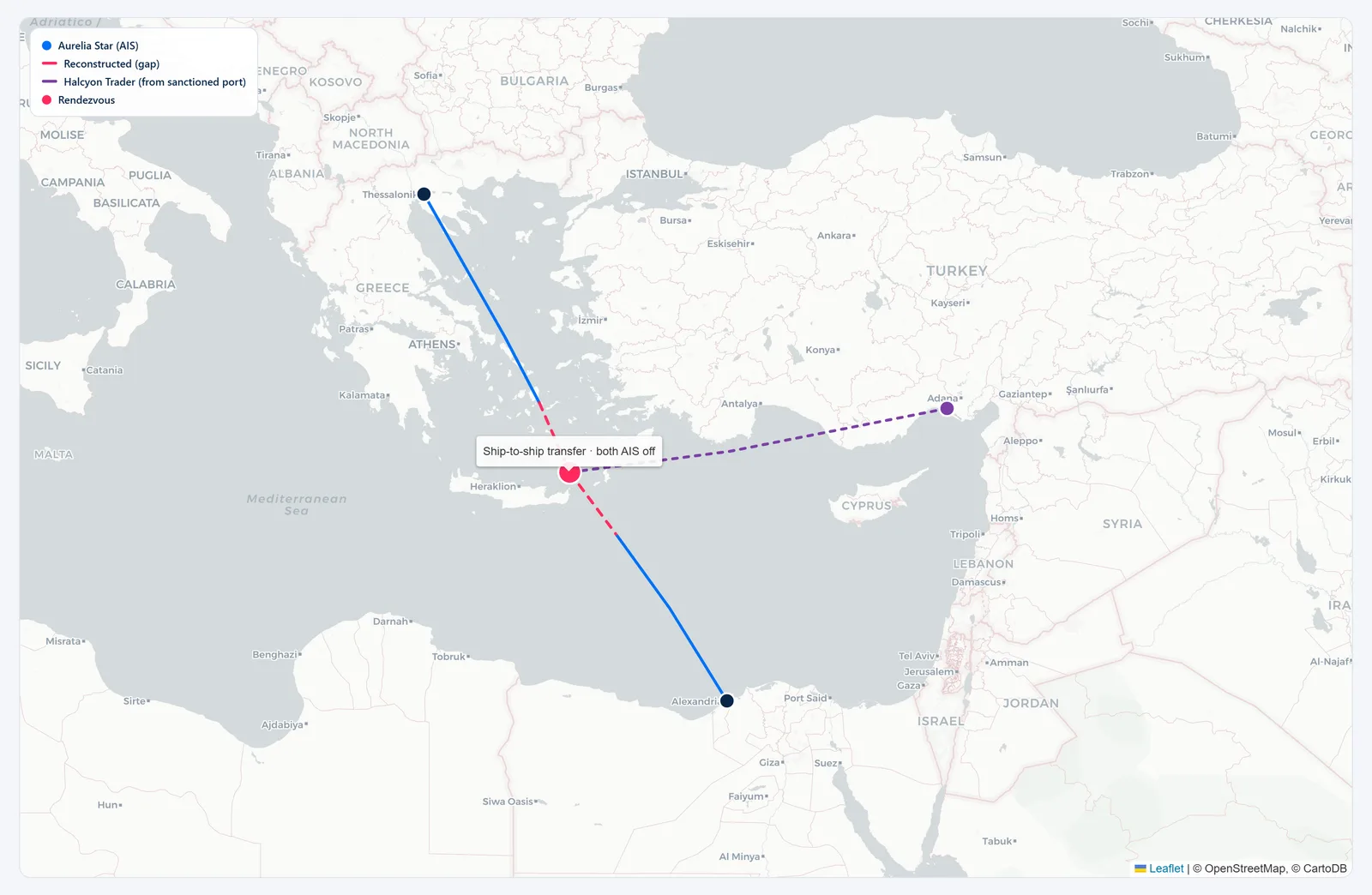 Vessel Track Board — Track Map